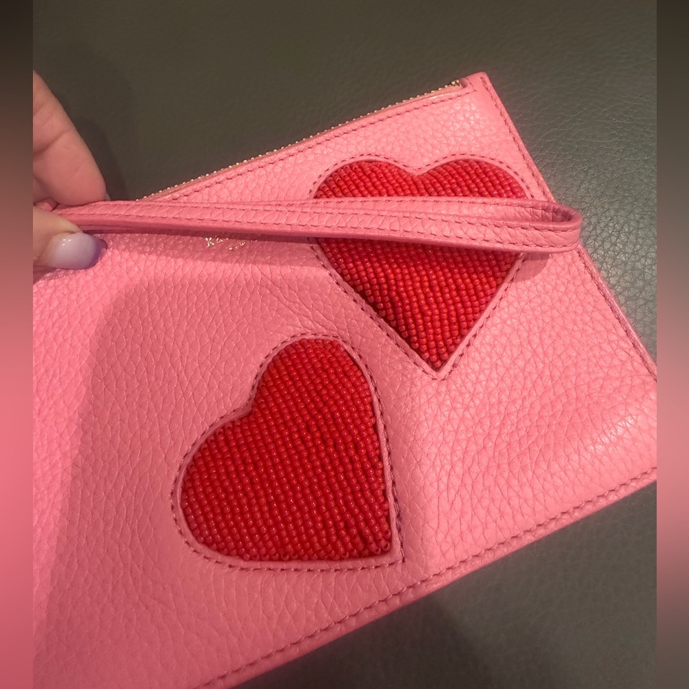 Kate Spade On‎ Purpose Beaded Heart Wristlet - Picture 5 of 7